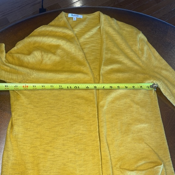 Madewell Summer Ryder open golden yellow lightweight Cardigan XS - Picture 5 of 6